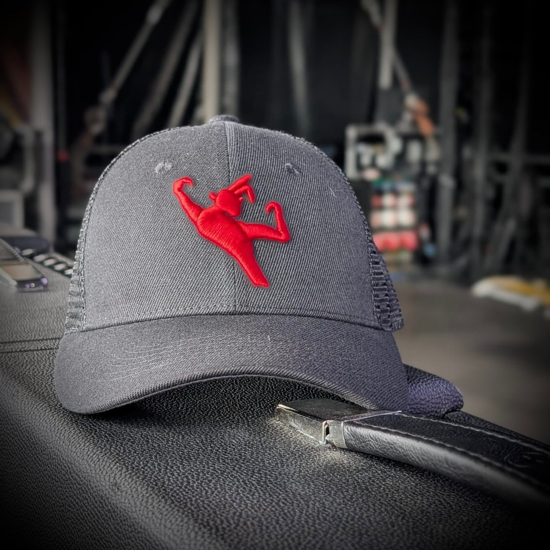 Black Cap with Echo & The Bunnymen Logo in Red