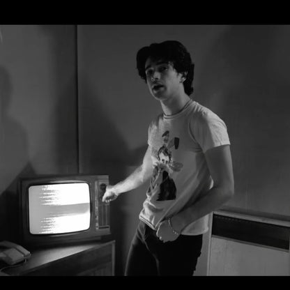 Elijah Hewson wearing a Echo & The Bunnymen James Dean T-Shirt
