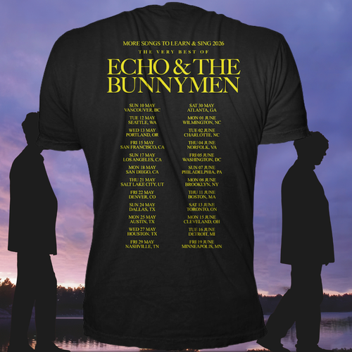 Official Echo & The Bunnymen 2026 North America Tour Shirt PRE ORDER