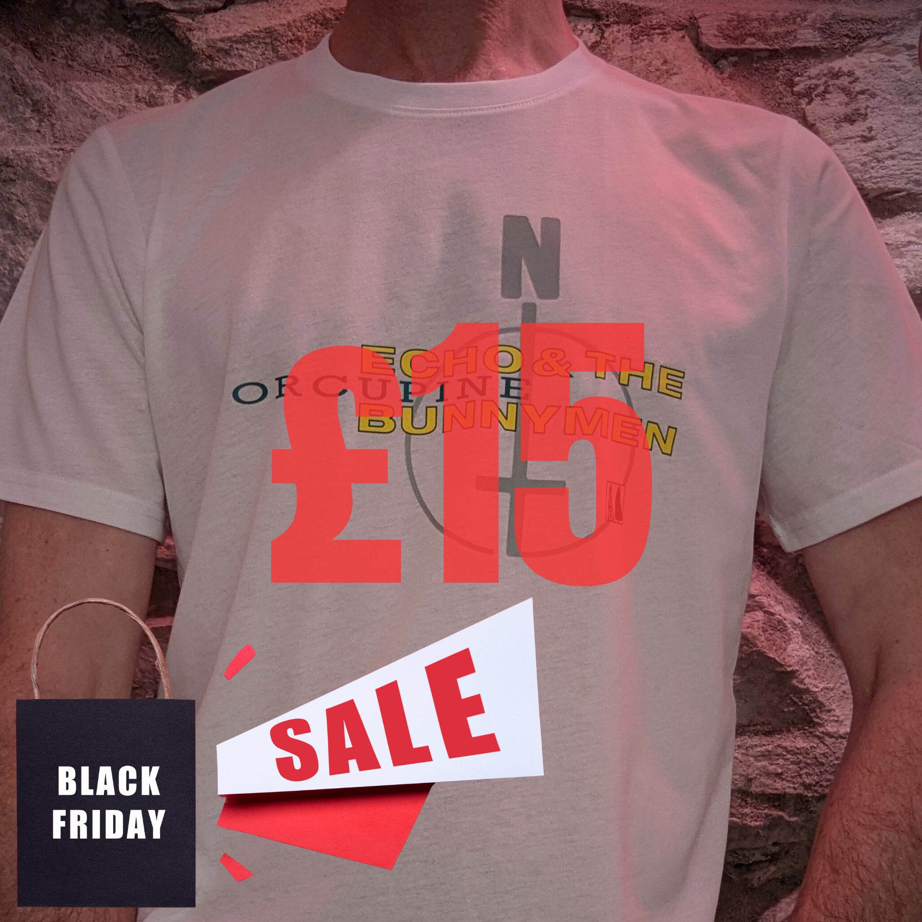 Official Echo & The Bunnymen Vintage 1983 Porcupine T-Shirt