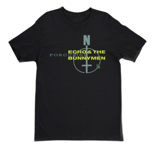 Official Echo & The Bunnymen Porcupine Black T-Shirt